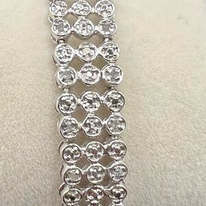 Elegant Silver Crystal Bracelet